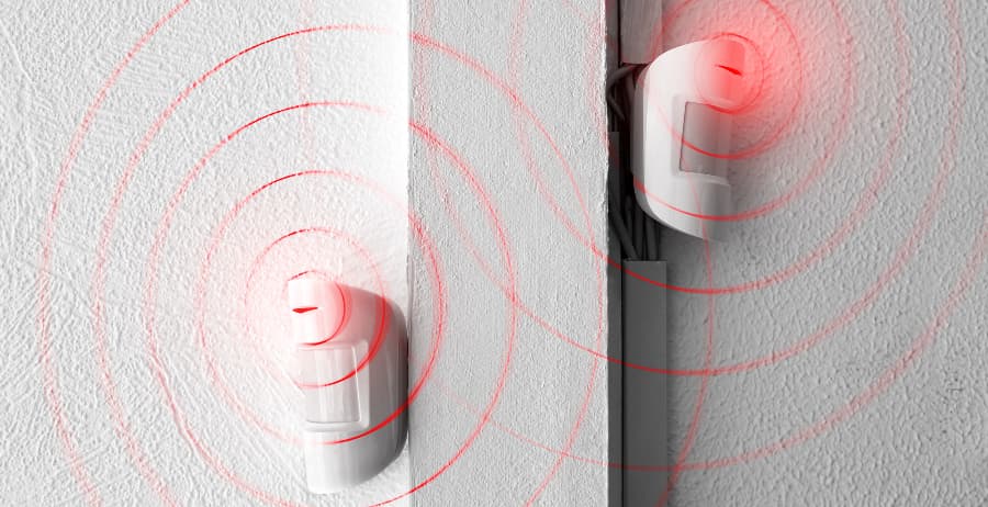 Modern motion sensors working inside a home